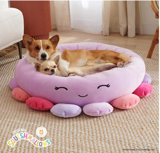 Squishmallows' 20-Inch Beula Octopus Pet Bed