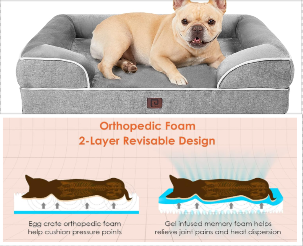 EHEYCIGA's Orthopedic Dog Bed for Corgis