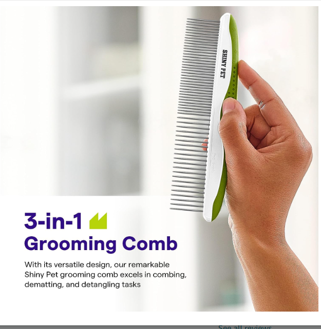 SHINY PET's Dog Comb With Rounded Ends