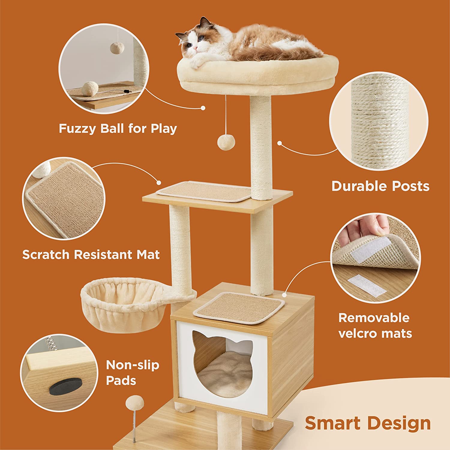 A Modern Cat Tree for Maine Coon Cats
