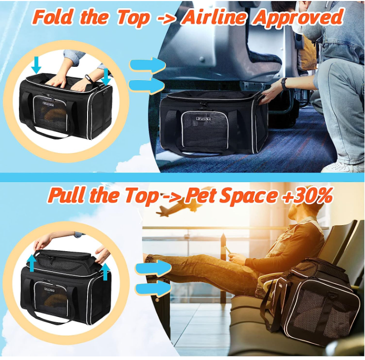 Petskd Top-Expandable Pet Carrier